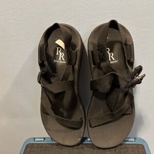 River Rapids Women's Black Strap Sandals